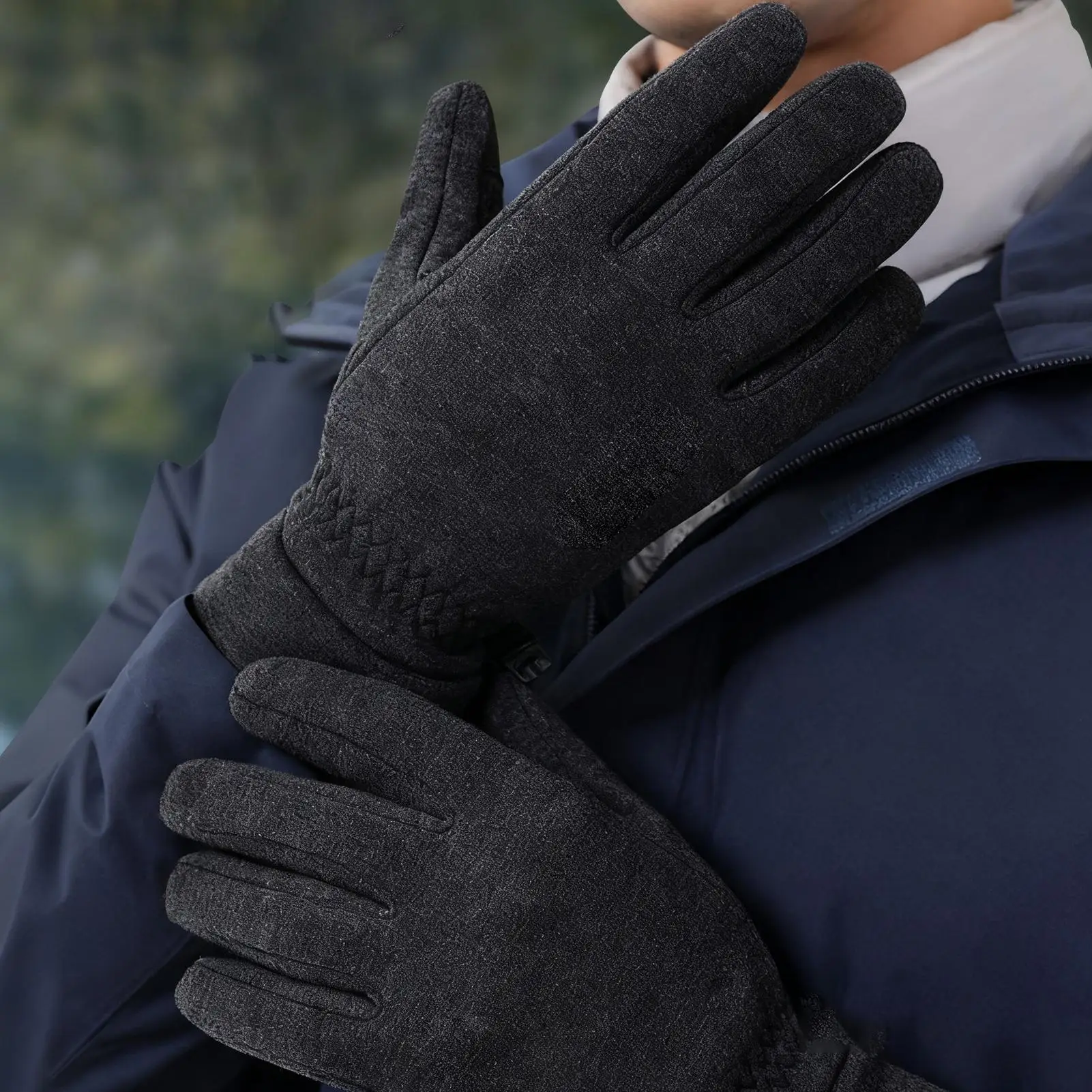 

Зимние перчатки женские с сенсорным экраном на флисовой подкладке ветрозащитные взрослые термоперчатки для холодной погоды для мужчин женщин бег езда на велосипеде вождение