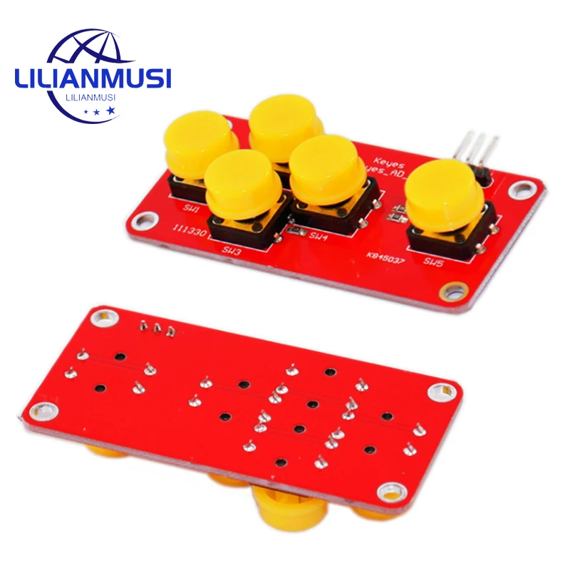 Módulo Eletrônico Building Block para Arduino Development Board, AD Simulação Teclado, Game Keys são aplicáveis ao teclado