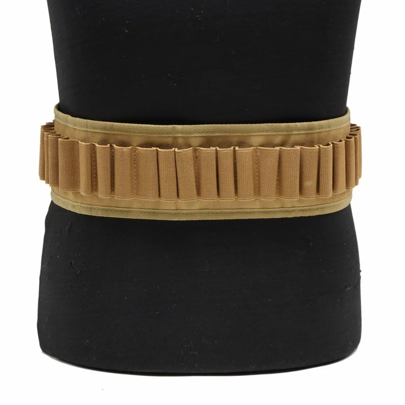 Tactical 30 Round Shell Holder Shotgun Bandolier Belt Adjustable Carrier Ammo Pouch Holder for 12 Gauge Hunting Accessories