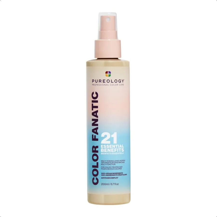 

Pureology Color Fanatic MultiTasking LeaveIn Spray 21 s for All Hair Types Heat Protection Detangling Frizz Control Infused wit