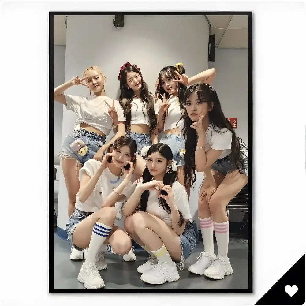 Kpop Girl Group Girls' Generation Poster Framed Wall Art Painting for Living Room Interior Decor and Gift Options