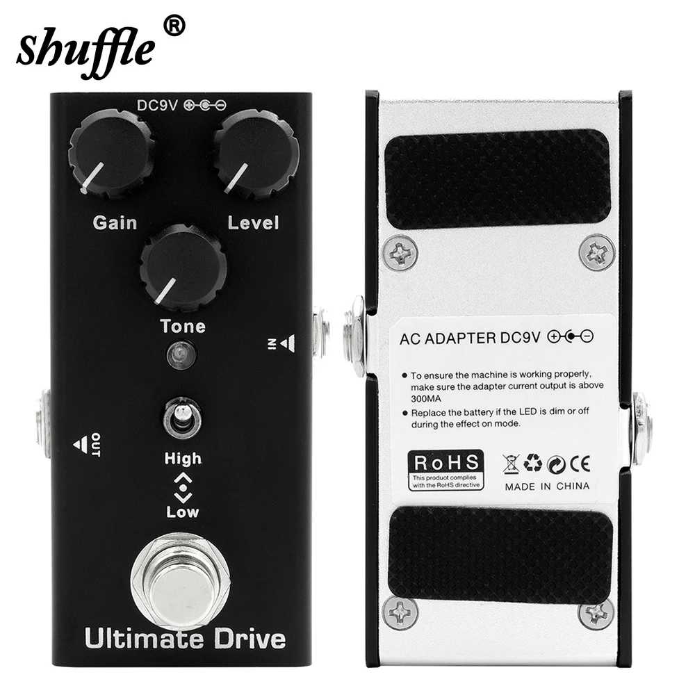 

SHUFFLE EF-02 Ultimate Drive Педаль эффектов для гитары Overdrive между искажениями и педалью для электрогитары Overdrive True Bypass