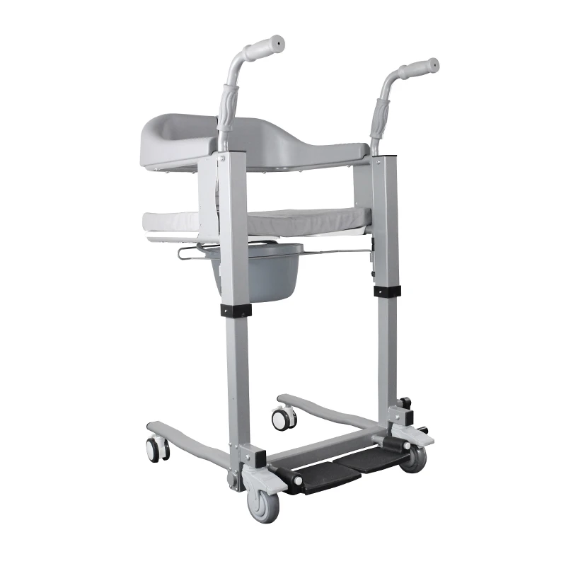 Folding  Elderly Transit Medical Shower Toilet Chair Factory Direct Electric Commode Chair
