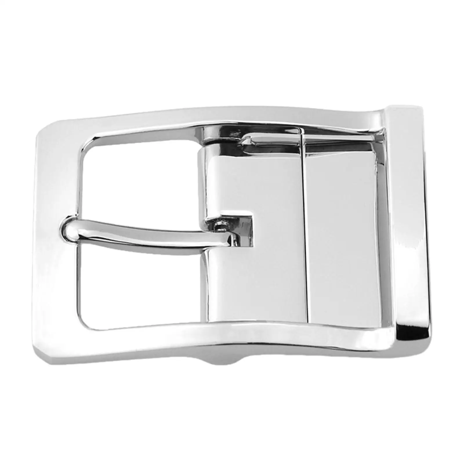 Mens Business Style Alloy Belt Buckle Replacement Rectangular Reversible Pin Clamp Accessory for Fashion and Repair