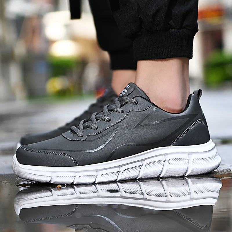 

Классическая повседневная обувь для мужчин, водонепроницаемые противоскользящие мужские кроссовки, удобная обувь на плоской подошве, высококачественная обувь для прогулок на открытом воздухе, Zapatillas