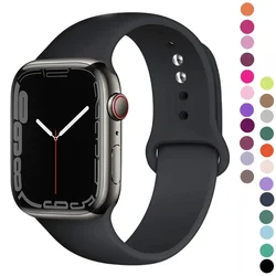 Correa de silicona para Apple Watch, pulsera Ultra de 49mm, 40mm, 45mm, 41mm, 44mm, 42mm, 38mm, 44 Mm, Series Iwatch 9, 7, Se, 3, 4, 5, 6, 8