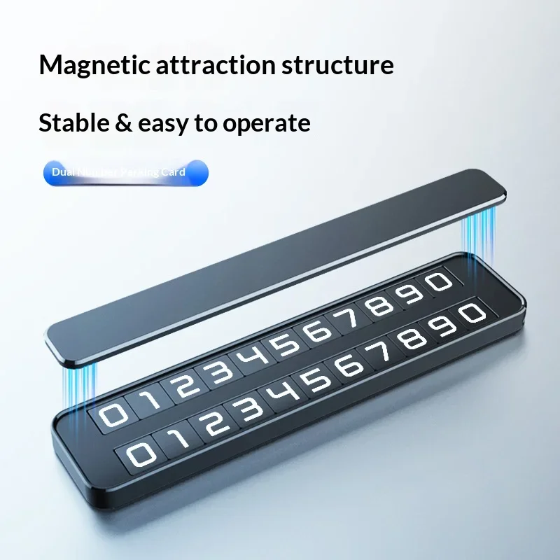 New Double-number Temporary Parking Sign Car Moving Number Plate Creative Hidden Temporary Parking Sign, Car Decoration
