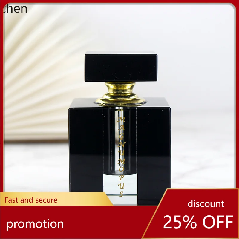 

HXL Black and White Color-Block Crystal Perfume Bottle Crystal Craft Ornament