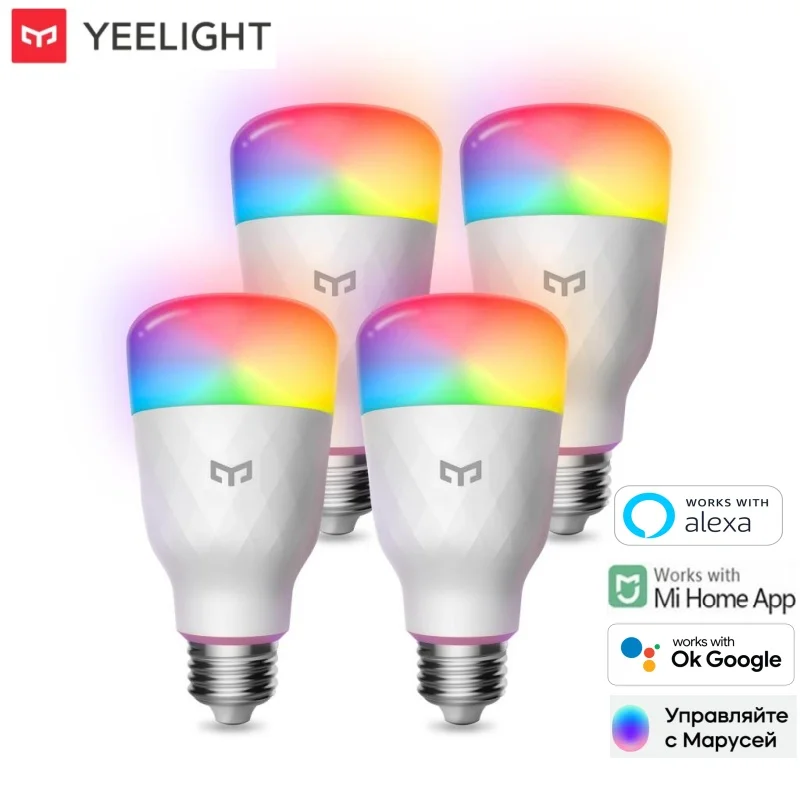 Yeelight Smart LED Bulb W3 E26 Color/White Ambient Light Wifi Voice Control 1700K~6500K For Mi Home Alexa Google SmartThings
