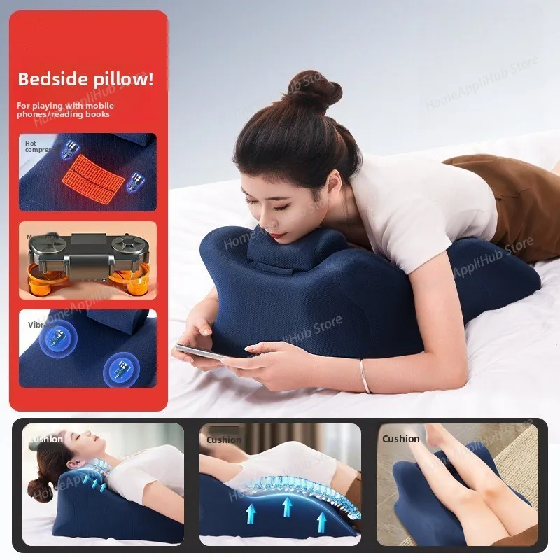 Household Cervical Massager, Multifunctional Kneading Massage Pillow for Waist, Back, Spine, Neck and Shoulder - Neck Areas