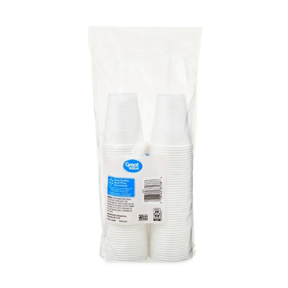 Bicchieri di plastica usa e getta multiuso, trasparenti, 5 once, 100 pezzi