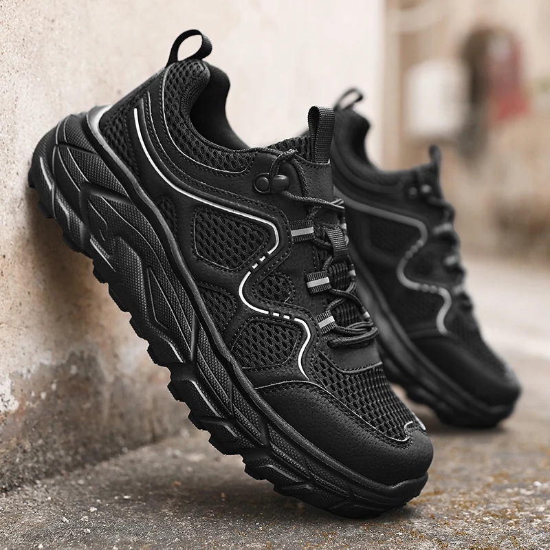 

Casual Sneakers Mens Breathable Mesh Running Shoes Athletics Trainers Fashion Sports Shoes 2025 New Design Mens Shoes Size 39-48