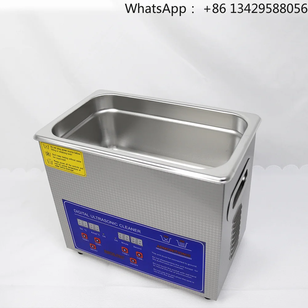 Custom Your Logo 3L Mini Digital Stainless Steel Ultrasonic Cleaner with 1 Year Warranty for Jewelry Glasses Watch Cleaning