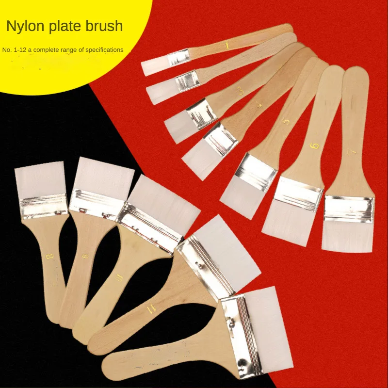 White Nylon Board Brush Propylene Water Oil Painting Gouache  Hair Brush Acrylic Differeent Paintbrushes Size School Art Supply