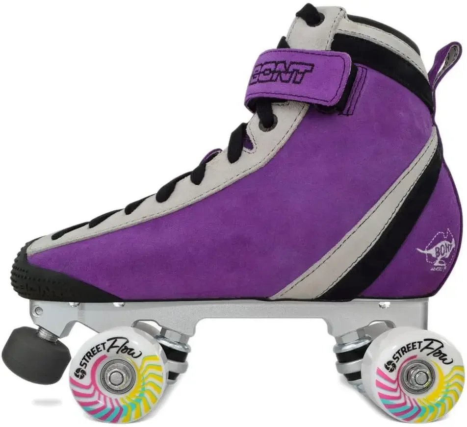 Parkstar Purple Suede Professional Roller Skates for Park Ramps Bowls Street - Rollerskates for Outdoor and Indoor Skating