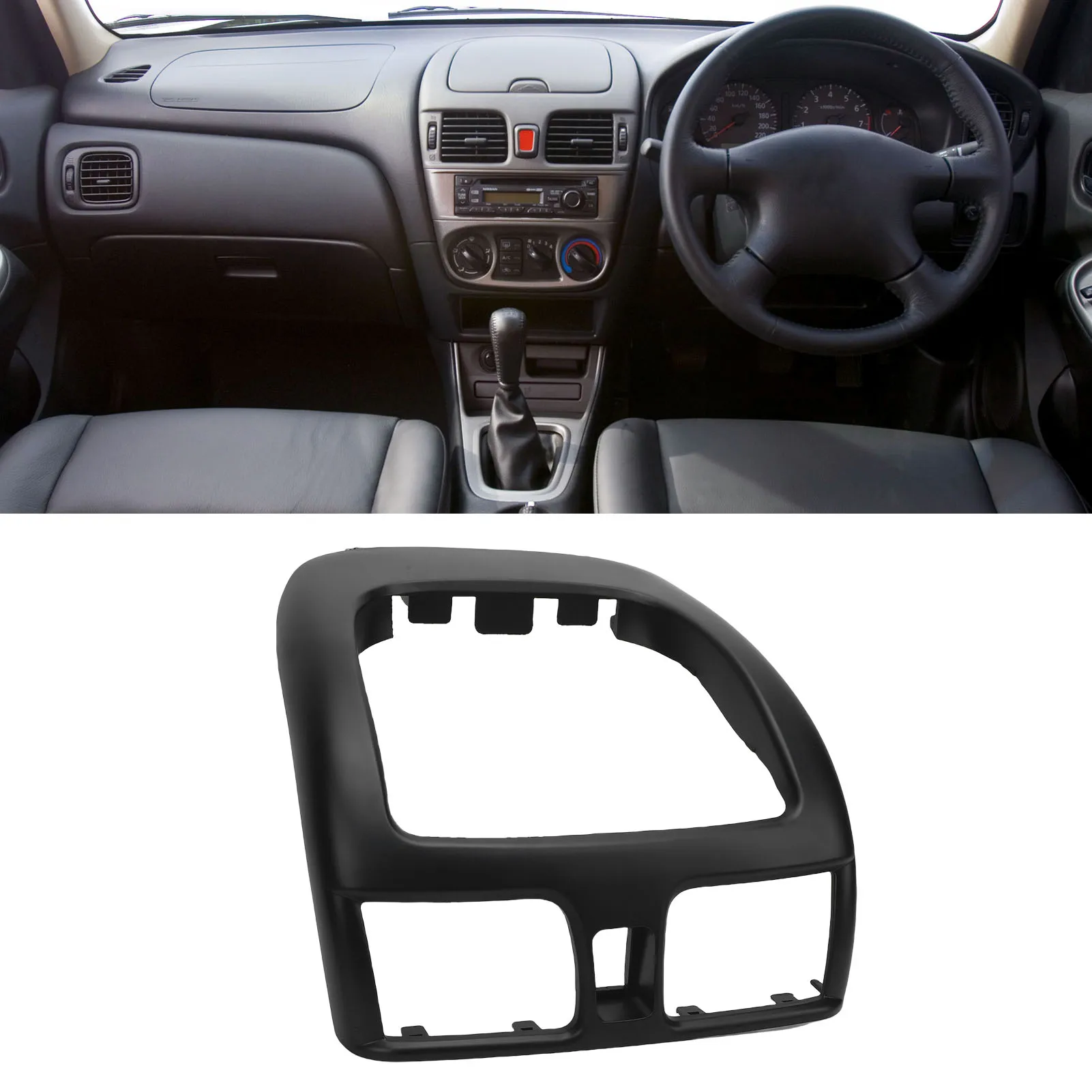 

Car Center Dash AC Outlet Air Vent Panel AC Vent Grille Storage Box Panel Replacement for Sentra Almera 2000-2006