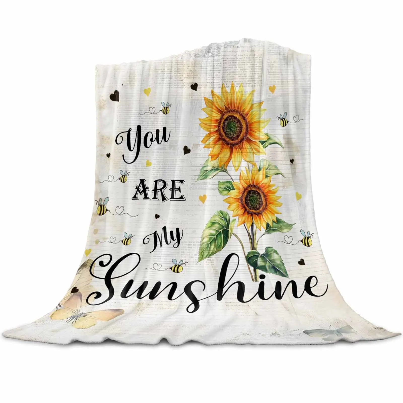 

Одеяла You Are My Sunshine для дивана-кровати, мягкое плюшевое теплое одеяло для дивана, праздничные подарки