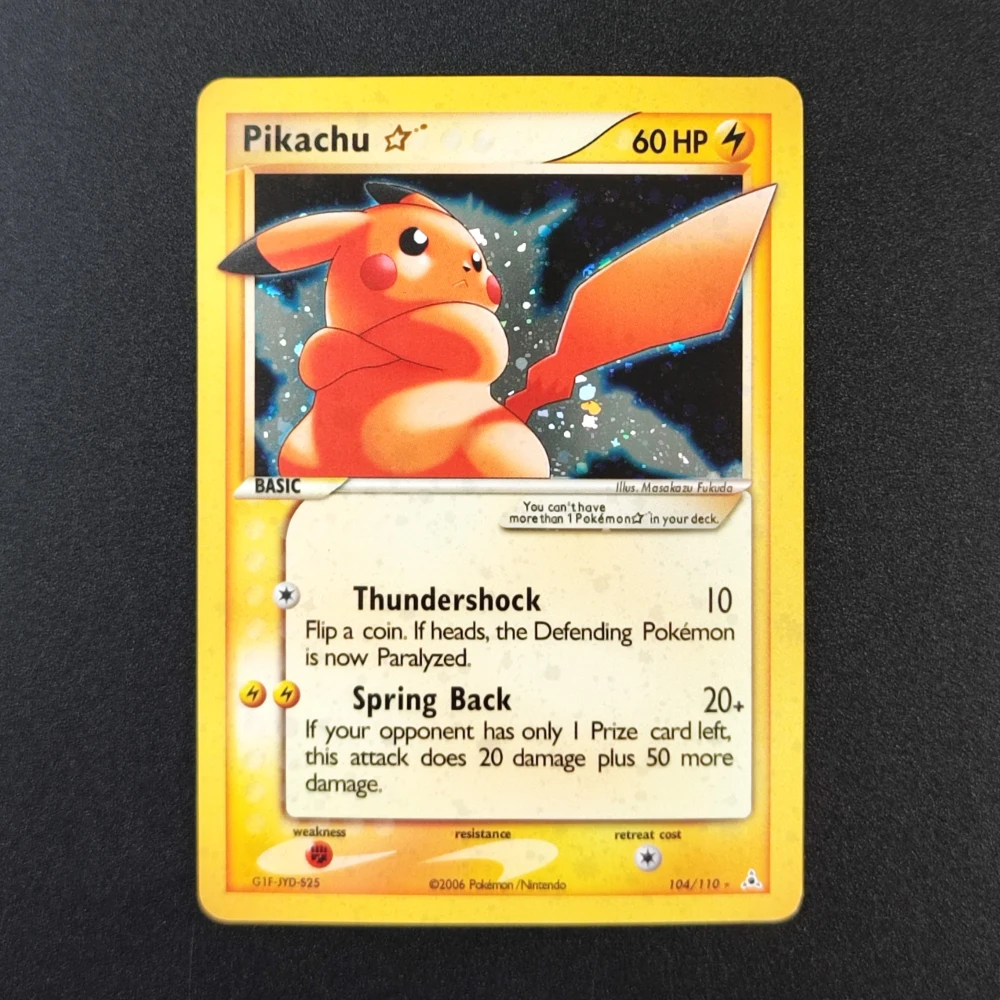 Карта покемонов «Золотая звезда» Пикачу 104/110 Mewtwo 103/110 Rayquaza 107/107 Torchic Latias Ex Holon Tcg Collection Игровая карта