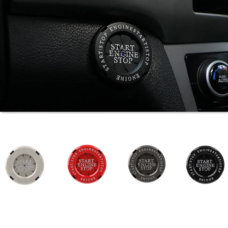 Car Interior Modification One-Key Engine Start Button Ignition Switch Rotating Protective Cover,Motorcycle Start Ring Decoration