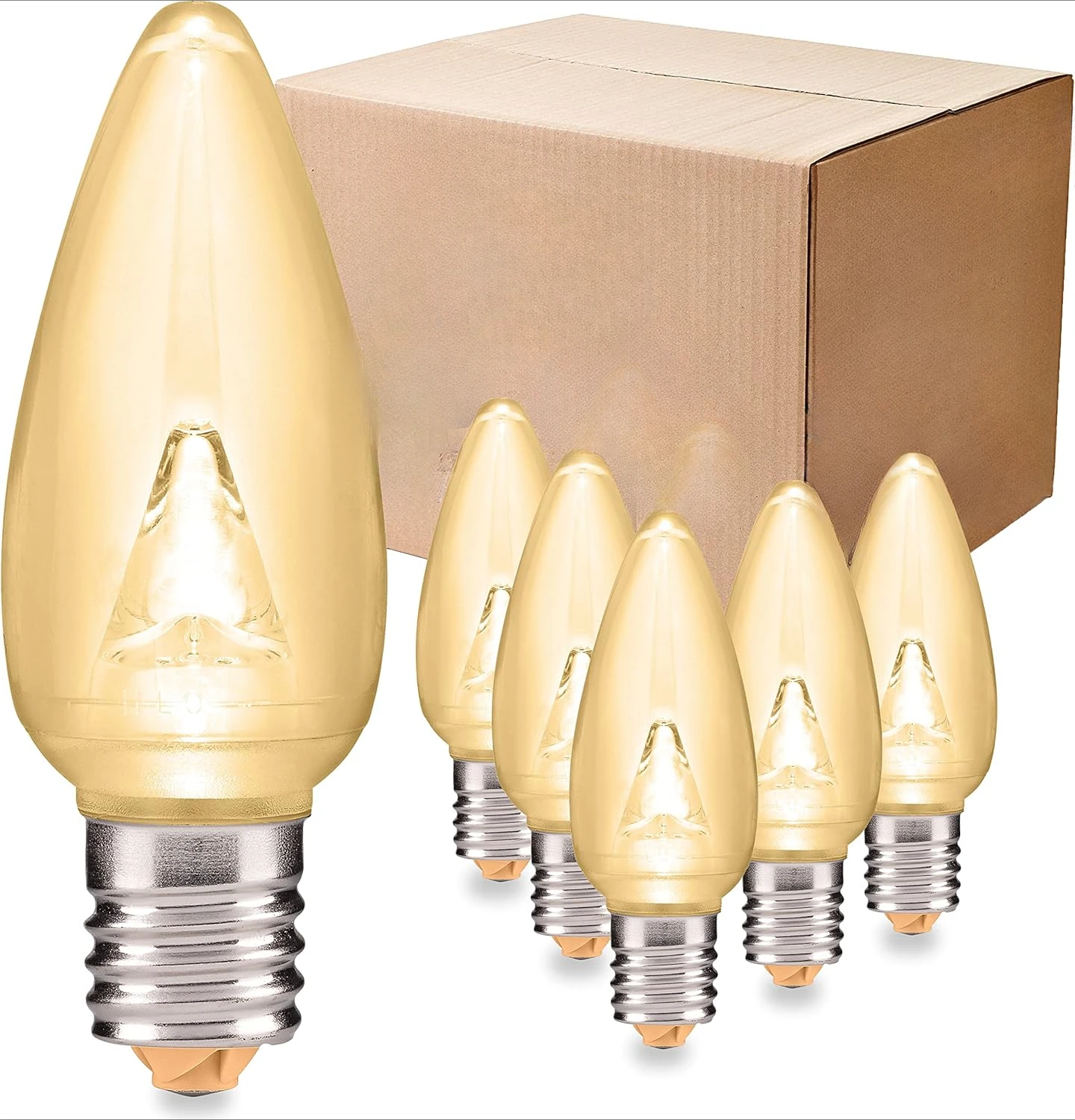 

Smooth C9 Christmas Lights | Sun Warm White LED Light Bulbs Holiday Decoration | Warm Christmas Deco