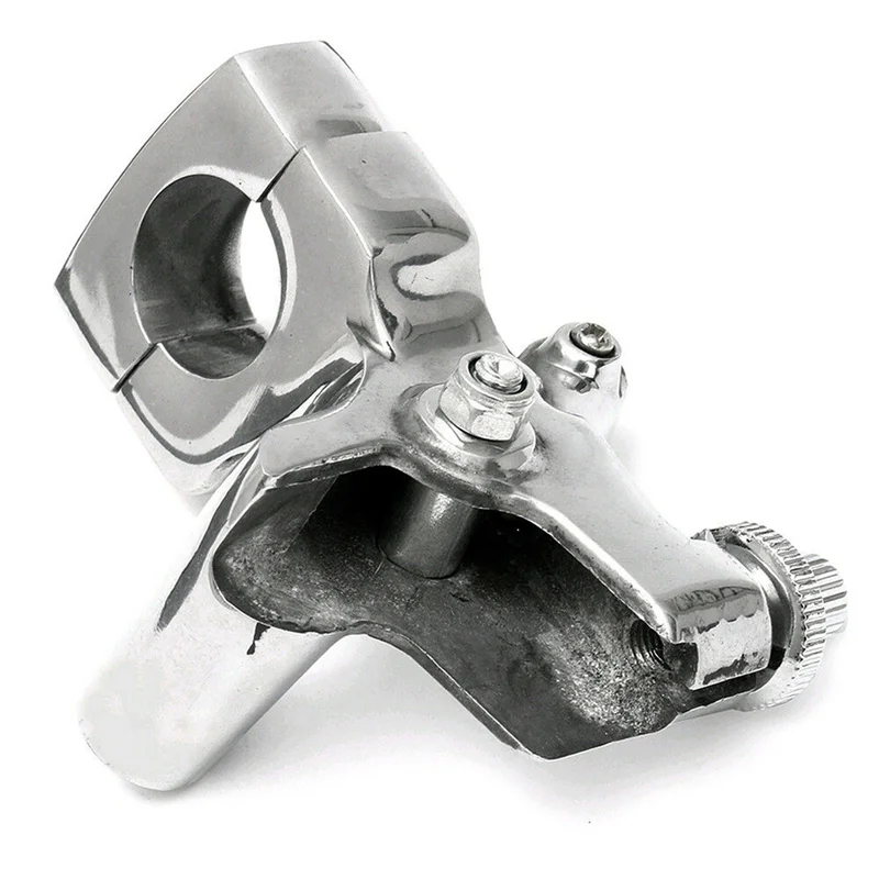 

NEW-5Pcs 25Mm 1Inch Motorcycle Clutch Lever Mount Holder For Honda Shadow 600 VT750 Silver Aluminum Alloy