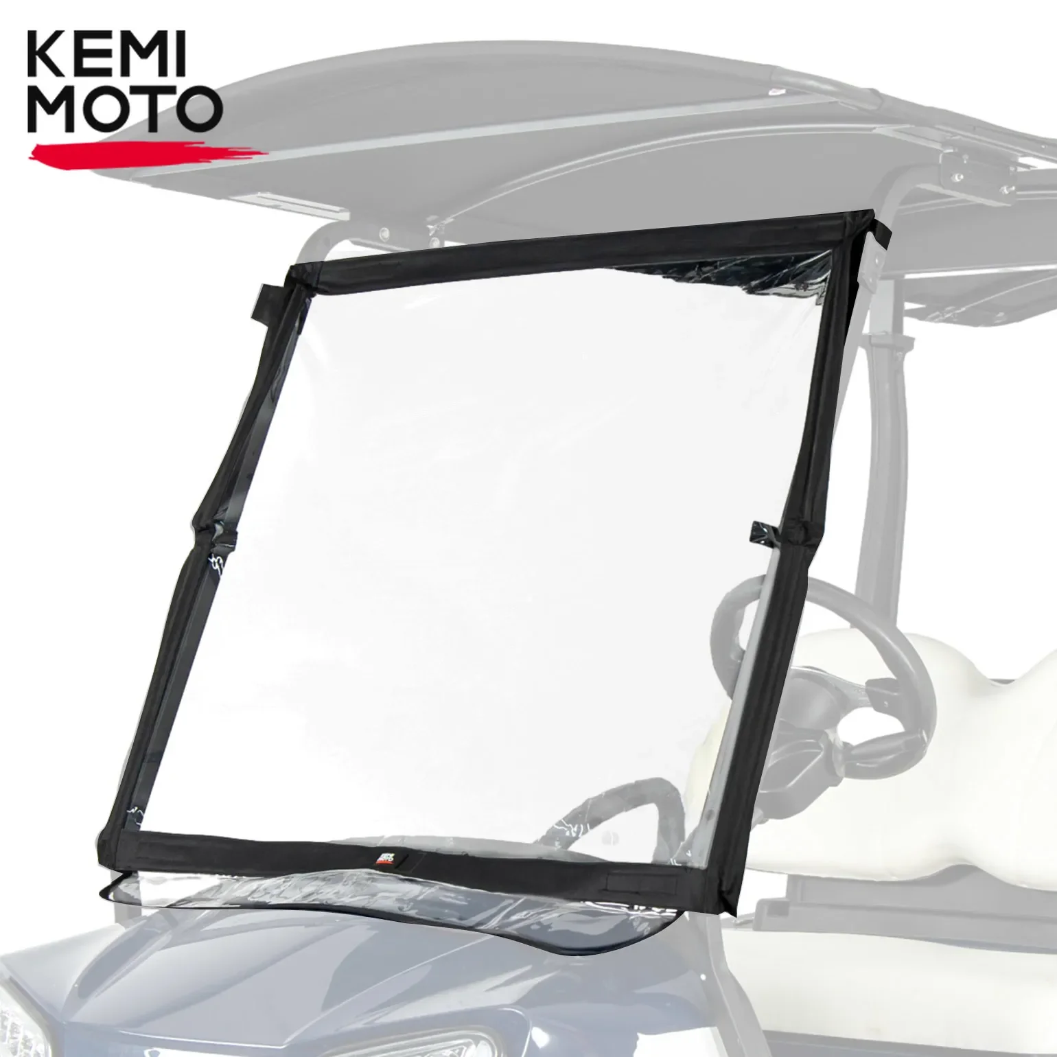 Kemimoto pára-brisa dobrável para carrinho de golfe, para carro de clube ds tempo precedente, portátil, leve, pvc 600d, pára-brisas dianteiro