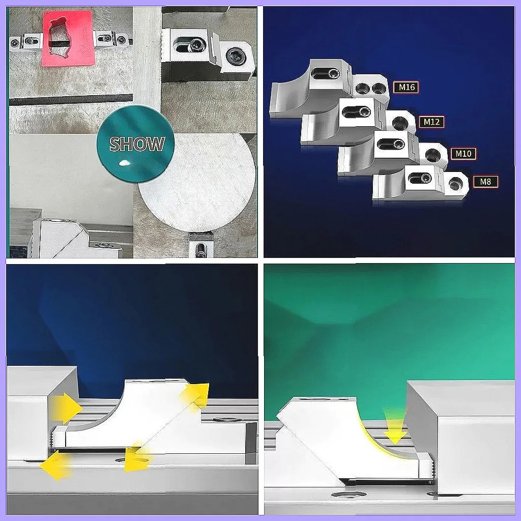 

Набор прецизионных зажимов для станков с ЧПУ, плоские концевые тиски для верстака, зажимные приспособления из закаленной стали для фрезерования