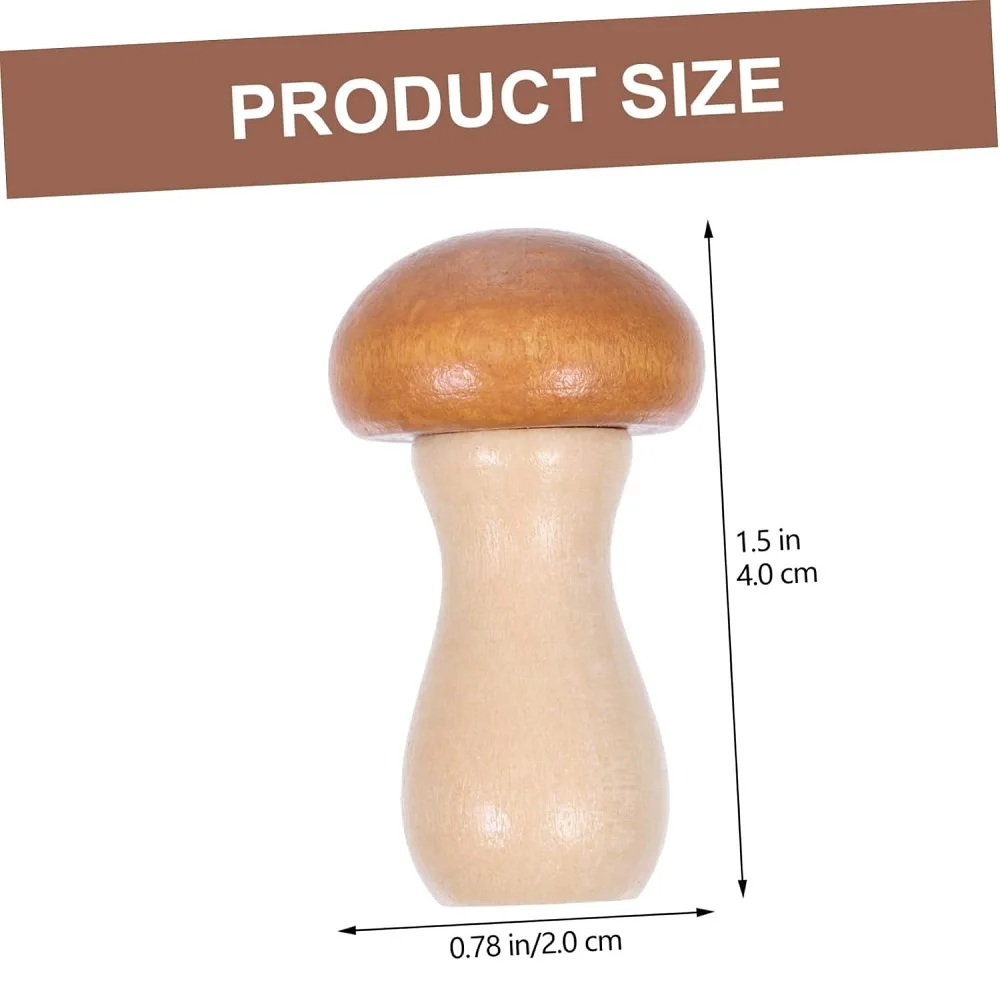 4 Pieces Mushroom Shaped Wooden Chopsticks Holder Dinner Spoon Stand Fork and Knife Holder Rest Storage Rack for Home Decoration - view 6