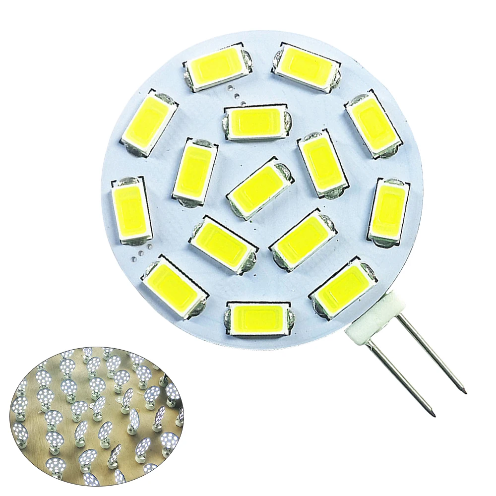 15LEDs Light Bulb G4 LED PCB 5730SMD Brightness 12V AC/DC 24V DC Warm White 3000/6000K Decor Home lighting Bulb