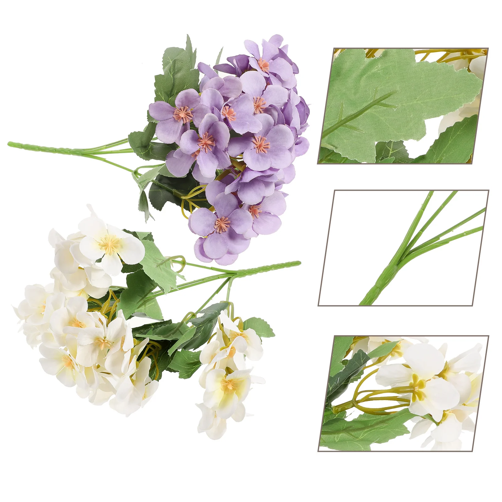 

2Pcs Simulation Begonia Artificial Flowers Plastic Realistic Wedding Bouquet DIY Decorations Home Party Floral Arrangement