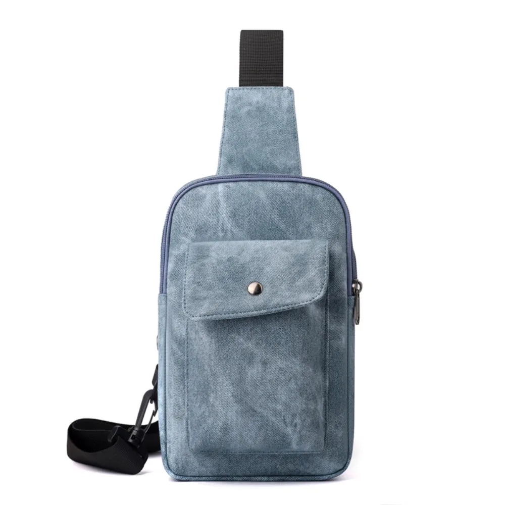 

Simple Large Capacity Male Chest Bag Casual Waterproof Men Waist Bag Crossbody Korean Style Sports Chest Bag Outdoor