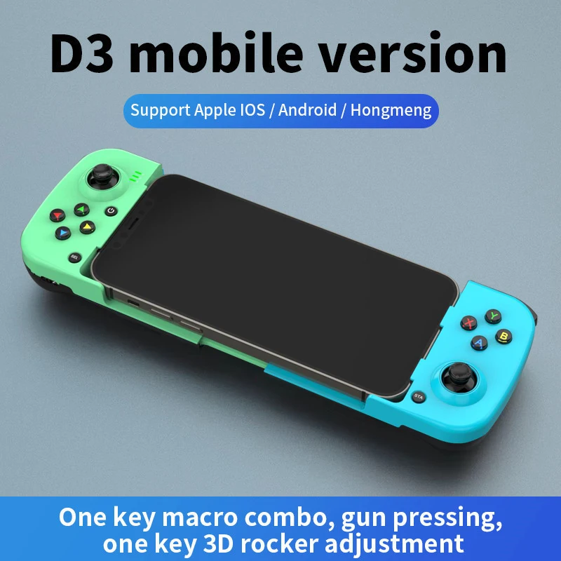 Gamepad Bluetooth ZASCHMOY Estensibile Per Smartphone – Compatibile IOS/Android, Bluetooth 5.0, Design Ergonomico - 3