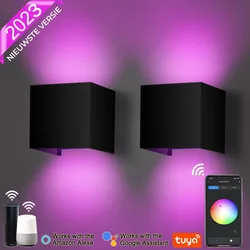 Lâmpada de parede exterior impermeável Dimmable APP esperto simples colorido 85V-265V