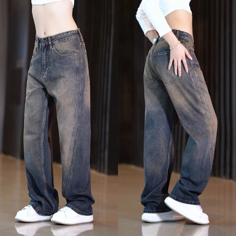 

Heavy Du Nano Waed Loose Straight Leg Wide Leg Jeans Men's American Sle Autumn Winter New Arrival Faion Urban Casual ...