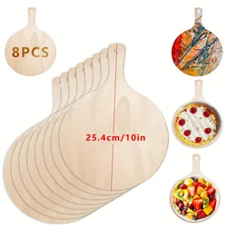 8pcs 4pcs 2pcs Mini Wooden Cutting Board Crafts with Handle Wooden Cutting Board Unfinished Round Deli Board Mini Cheese Board C