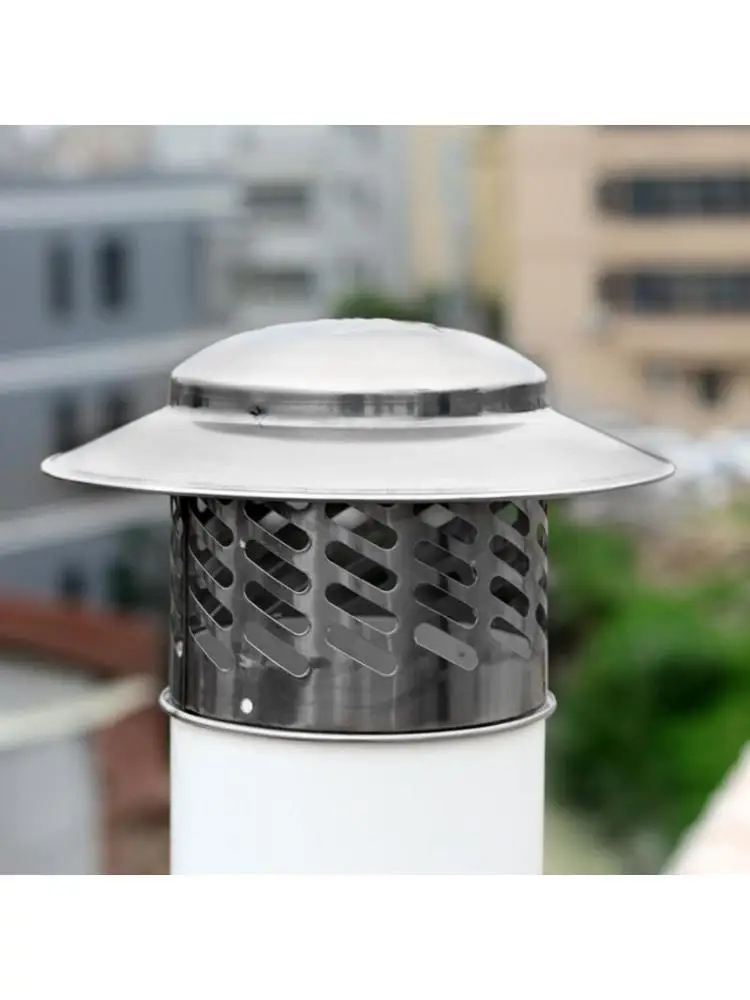 

652F Portable Sturdy Stainless Steel Chimney Rain Hat Covers Home Accessory for Long Time Use Protective in Rainy Area