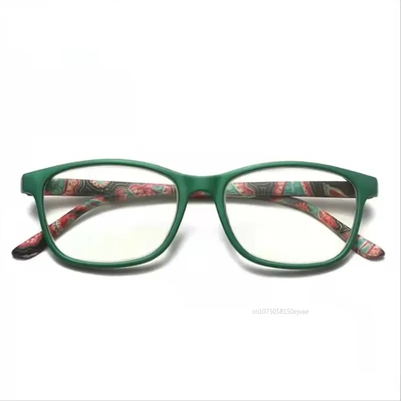 Fashion Women Reading Glasses Flower Print Magnifying Presbyopic Eyewear Resin Read Eyeglasses Reading Glasses Women  +1.0~+4.0