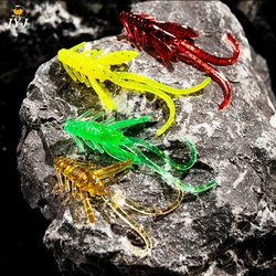 4 Stks/partij 6Cm 0.9G Hoge Specifieke Drijvende Zwaartekracht Lokken Rivierkreeft Zachte Aas Multi-Legged Insect Nep Aas multicolor