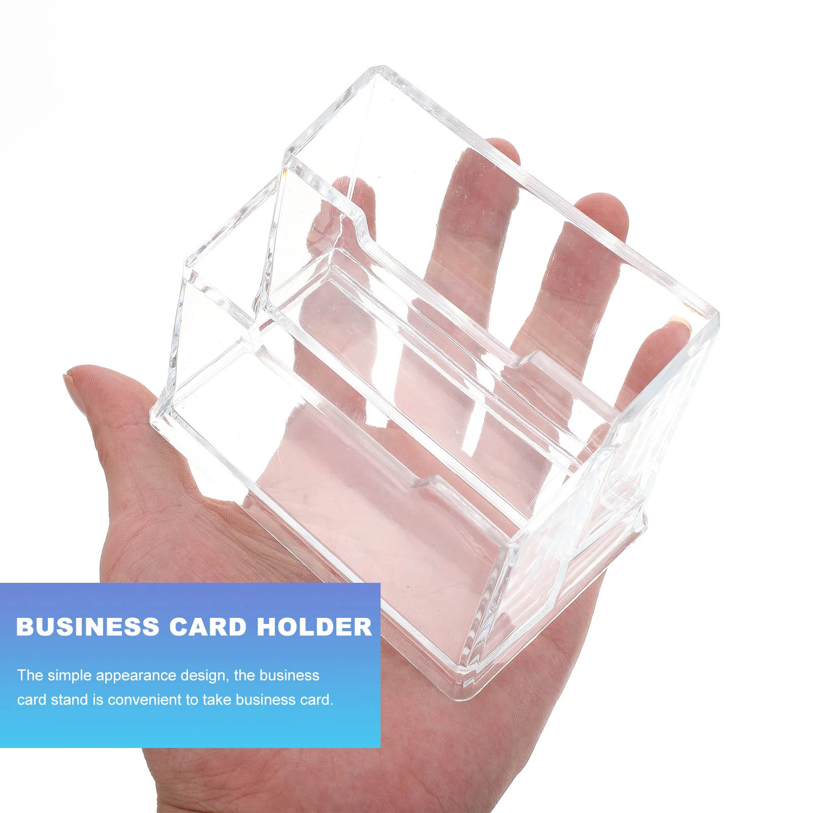 

Cards Business Holder Storage Box for Desk Transparent Display Stand Household Rack