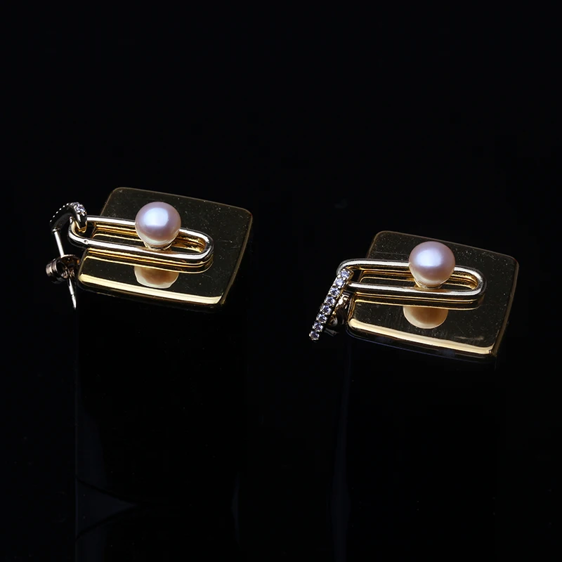 2023 New Real Natural Pearl Necklace And Earrings Set For Women,Cute Freshwater Pearl Set Engagement Gift Dropshipping