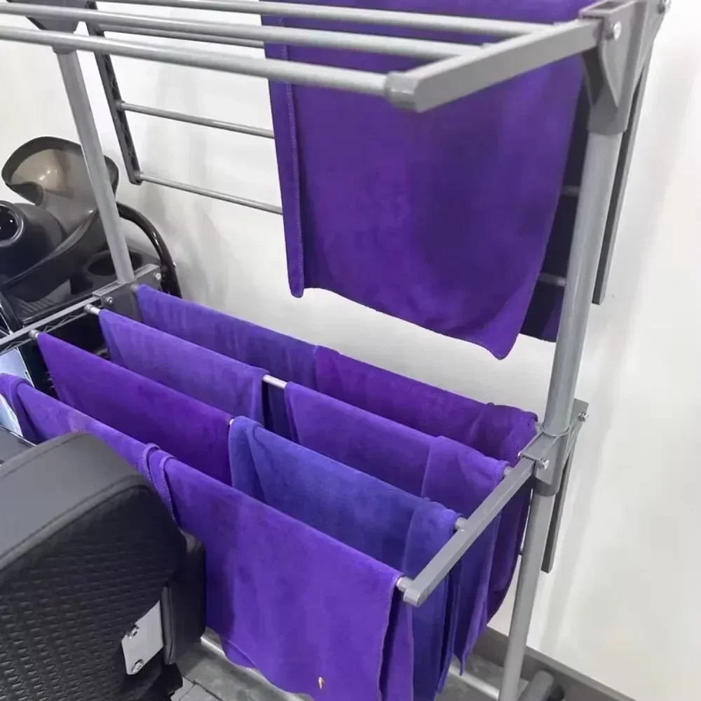 Coat Rack Foldable Floor Standing Towel Racks Stainless Steel 3-Layer Clothes Hanger Household Multifunctional Clothes Shelves