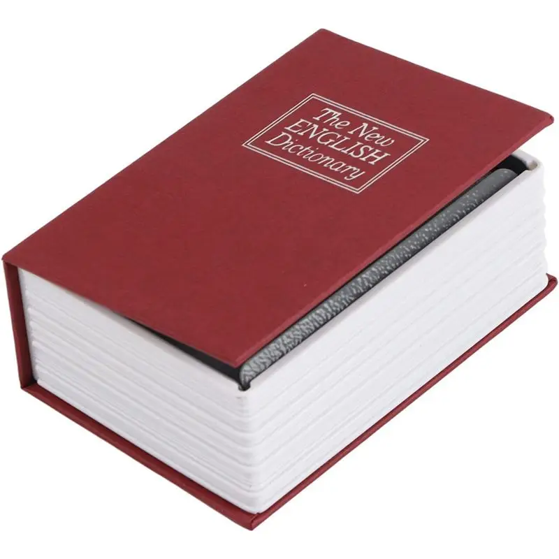 

AT02-Safe For Money And Jewelry — имитация книги, имитирующая вид настоящей, идеально подходит для дома и офиса, прост в использовании (миниатюрный, красный)