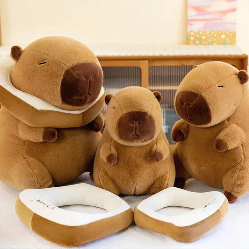 Capivara brinquedo de pelúcia animal de pelúcia macio abraçando capivara ornamento brinquedo de pelúcia boneca para crianças adultos presente aniversário decoração para casa