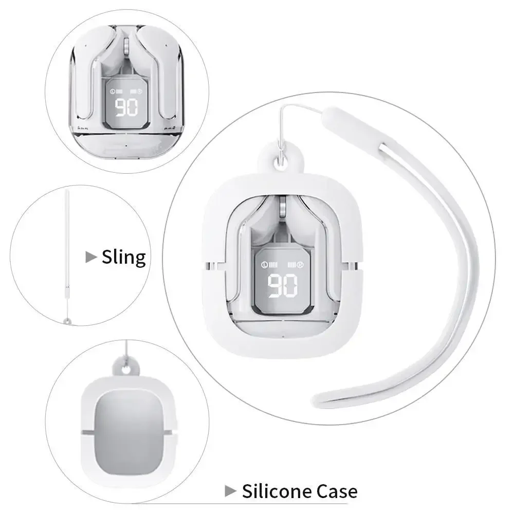 Earbuds Silicon Case Silicone Case with Lanyard for Wireless Earbuds Earbuds Organization Protection Cases for School Travelling