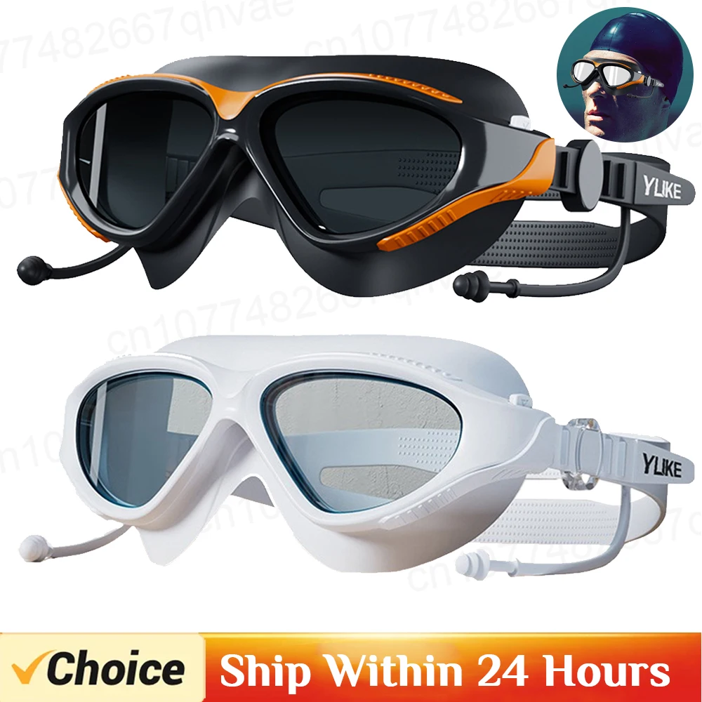 Professional Swimming Goggles HD Waterproof Anti Fog Silicon Swimming Cap Water Racing Sports Equipment for Men Women