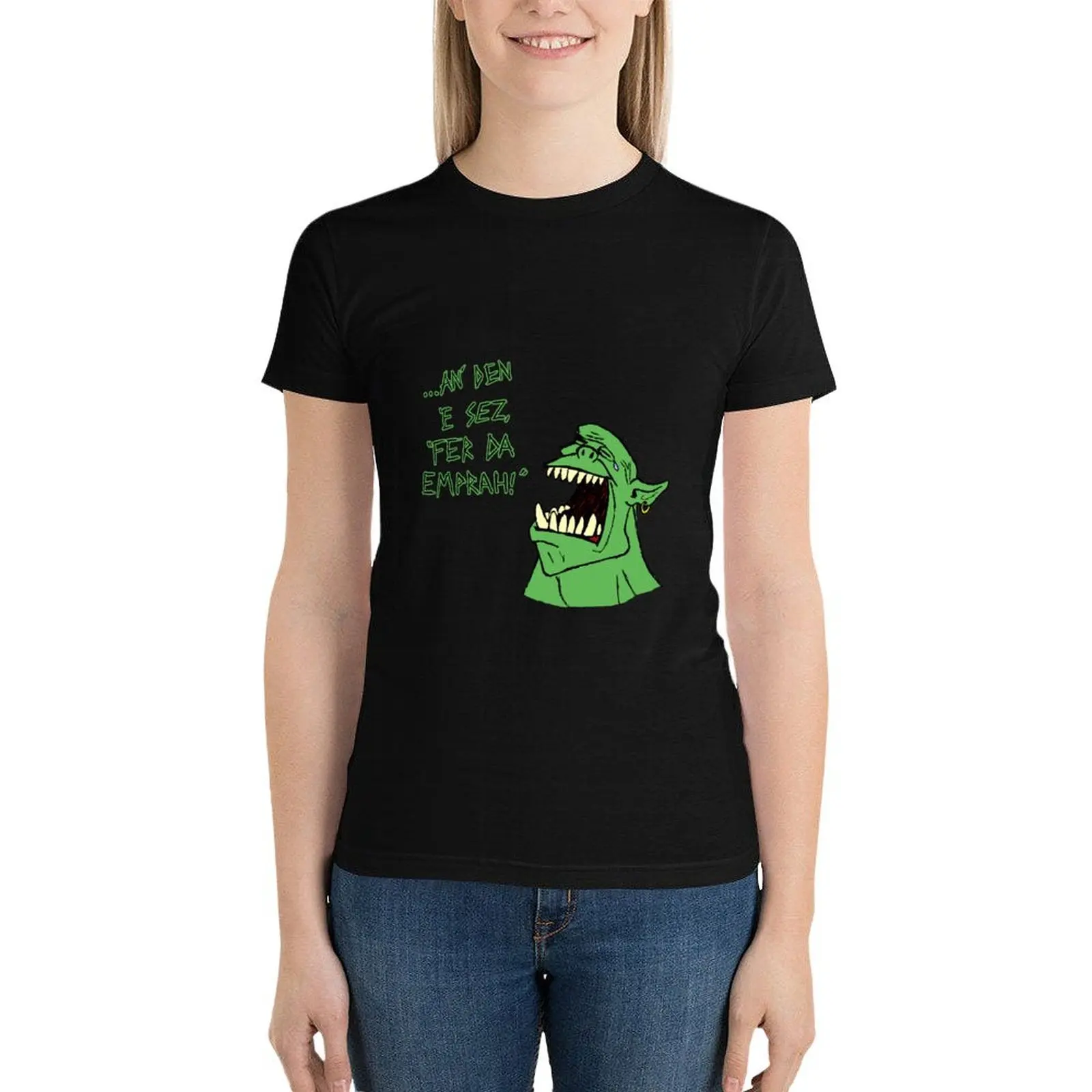 

Ork - 'an den e sez fer da emprah!' T-Shirt lady clothes Short sleeve tee cropped t shirts for Women