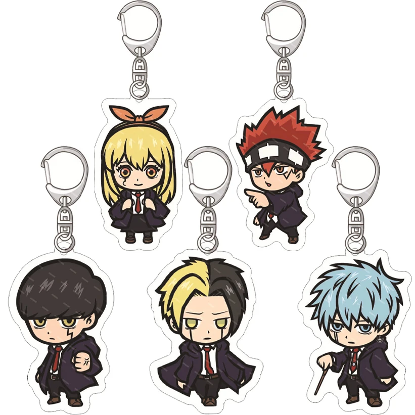 55MM Anime Mashle: Magic and Muscles‌ Figure Mash Burnedead‌ Lance Crown Dot Barrett‌ Finn Ames‌ Acrylic Keychain Kawaii‌ Gifts