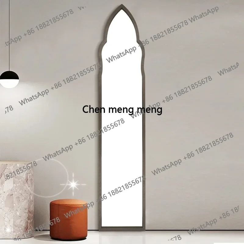 

French full-length mirror hanging dressing mirror Household special-shaped narrow fitting mirror hanging on the wall