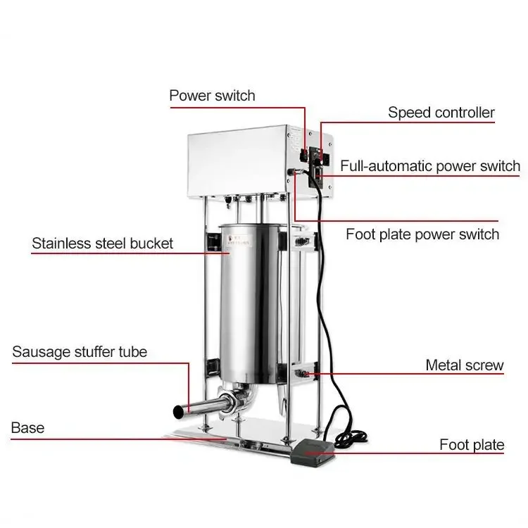 Professional sausage roll making machine small pneumatic quantitive sausage filling machine