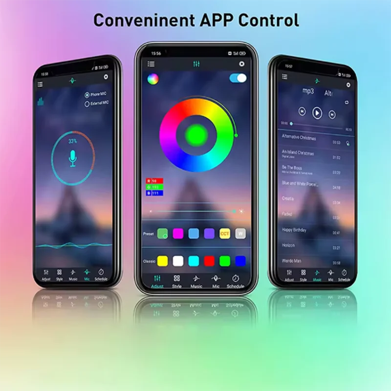 ไฟ LED RGBIC แบบสาย รุ่นใหม่ ปี 2025 ใช้พอร์ต USB เหมาะสำหรับตกแต่งสวน ห้องพัก แคมป์ปิ้ง งานแต่งงาน ไฟประดับตกแต่ง